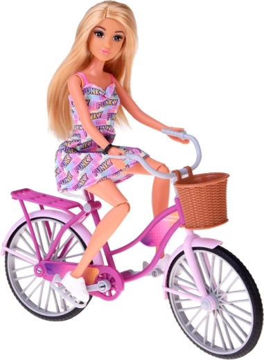 Stilīgs velosipēds ar groziņu un bagāžnieku