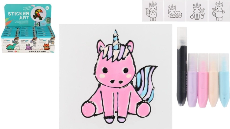 Window Stickers to Color with Paints - 1 Piece
