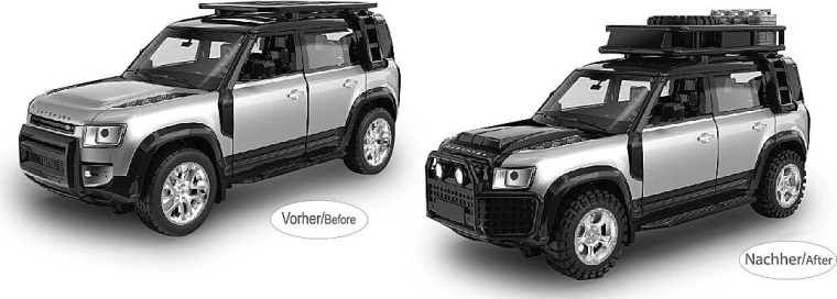 Metāla modelis Land Rover Defender 110 1:43, sudraba krāsā