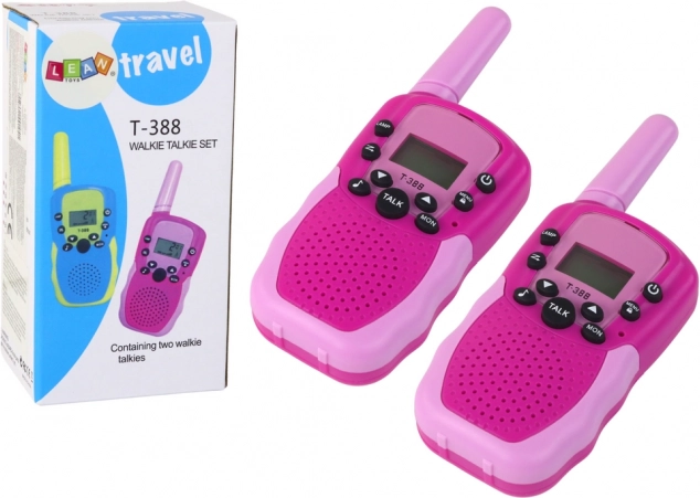 Shortwave Walkie Talkie Pink with 3 km Range for Kids