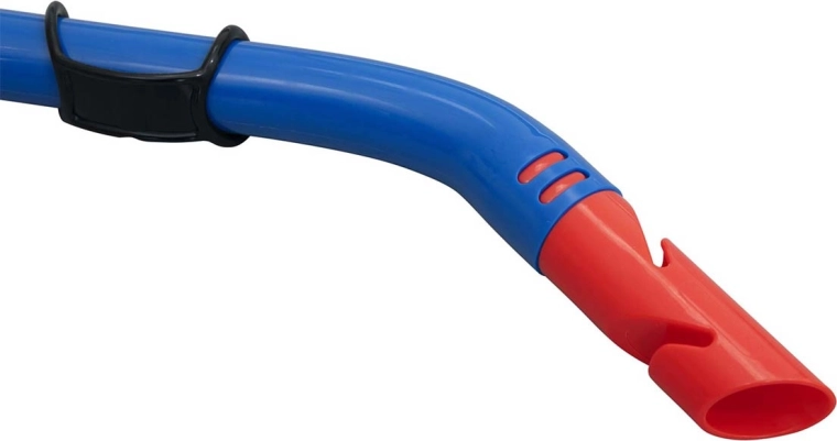 Snorkelis ar silikona iemutni un uzgali pret ūdeni