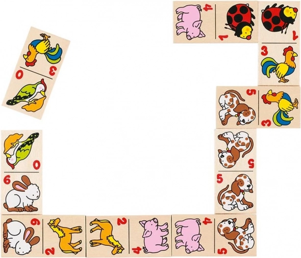 GOKI domino mājdzīvnieki koka kastītē