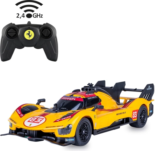 Ar tālvadību vadāms auto JAMARA Ferrari 499P-N83 1:24, dzeltens