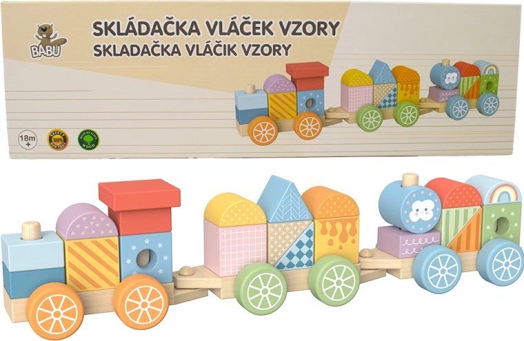 Babu Wooden Train Rainbow