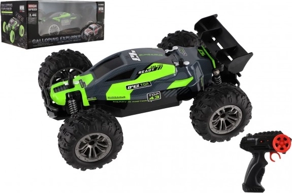 RC bagijs 2,4 GHz, plastmasa, 25 cm, ar baterijām – Zaļš