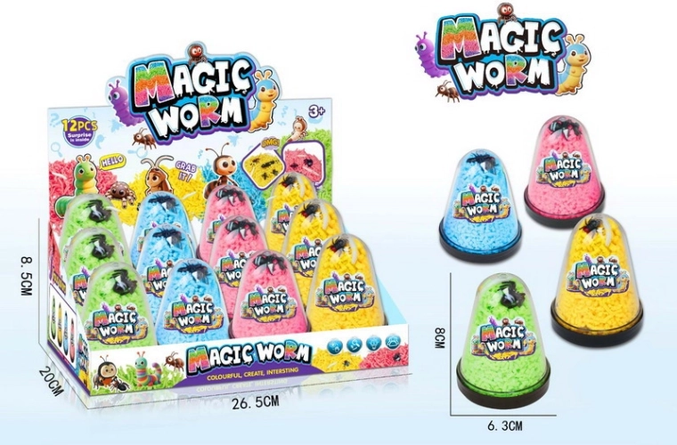 Wigglers – set of rubber handheld toys, 12 pcs, assorted colors