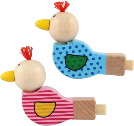 Cheerful bird in two colors