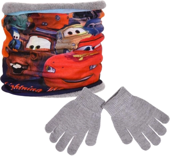 Disney Cars neck warmer and gloves set with a gift mask - 1 piece