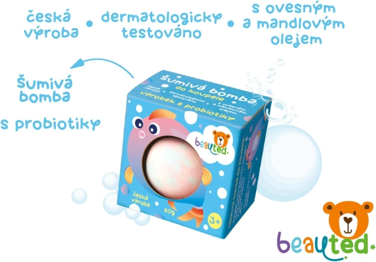 BeauTed Fizzing Bath Bomb with Probiotics 60 g