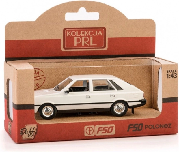 FSO Polonez automašīnas modelis 1:43 – balts metāla modelis