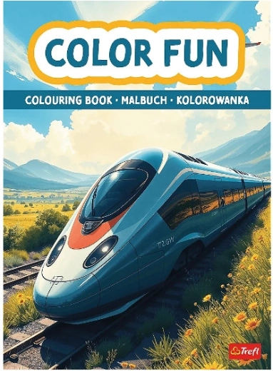 Trains and Airplanes Coloring Book