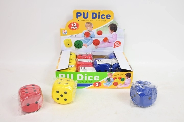 Soft playing die 6 × 6 cm