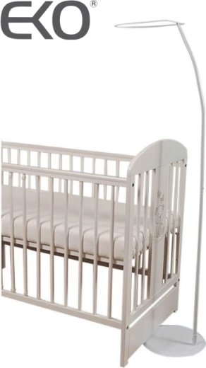 EKO brīvi stāvošs metāla baldahīna turētājs, balts, 1,6 m