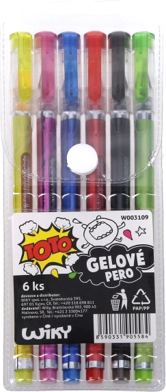 Gēla pildspalvas TOTO komplekts 6 gabali
