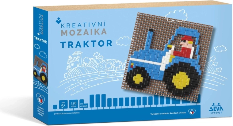 Radošā mozaīka Traktors (338 detaļas)