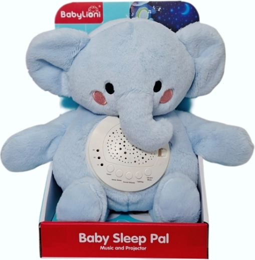 Plush Elephant with Battery-Powered Projector