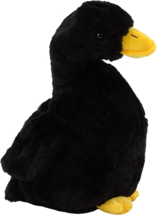 Melna plīša zoss 30 cm