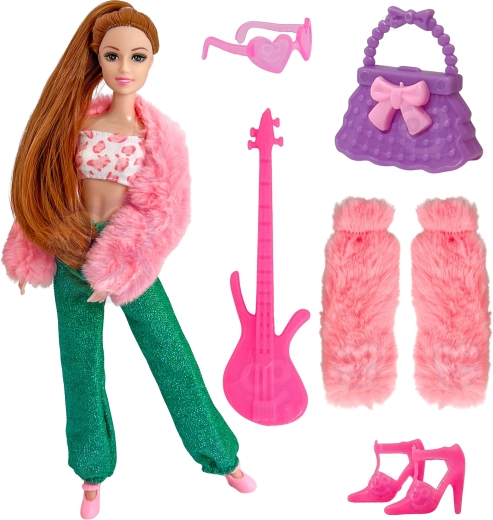 Movable joints and long hair for realistic play