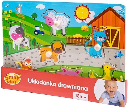 Koka puzle “Farma ar dzīvniekiem”