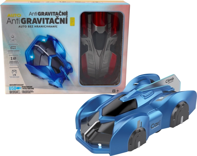 R/C antigravitācijas auto sienām un griestiem ar LED gaismām