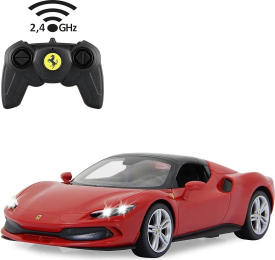 RC automobilis Ferrari 296 GTS mērogā 1:16, sarkanā krāsā