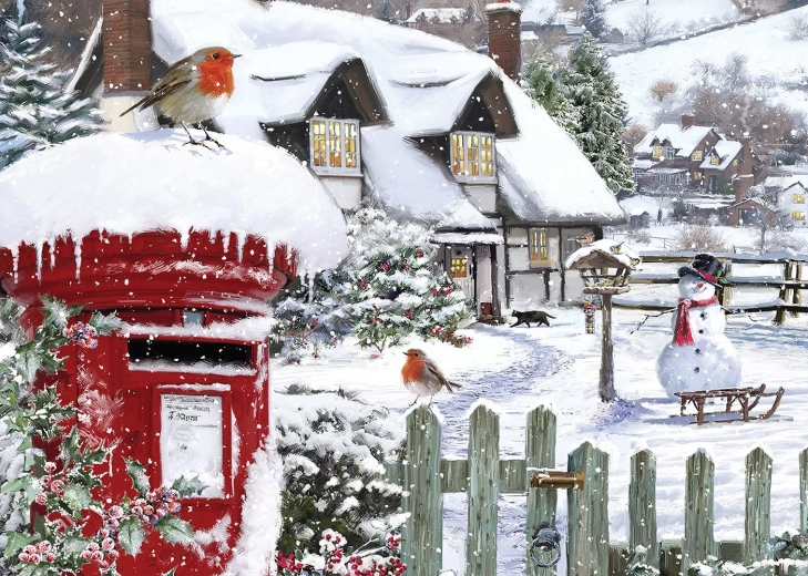 Robin Puzzle in the Snow 500 Pieces