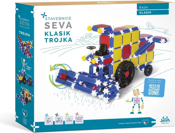 Konstruktoru komplekts Seva Klasik Trojka 464 detaļas
