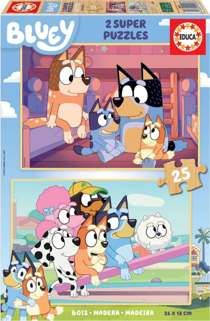 Educa koka puzle Bluey 2×25 detaļas
