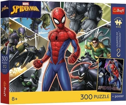 Bērnu puzle Premium Plus Kids Spider-Man Slēptais varonis 300 detaļas