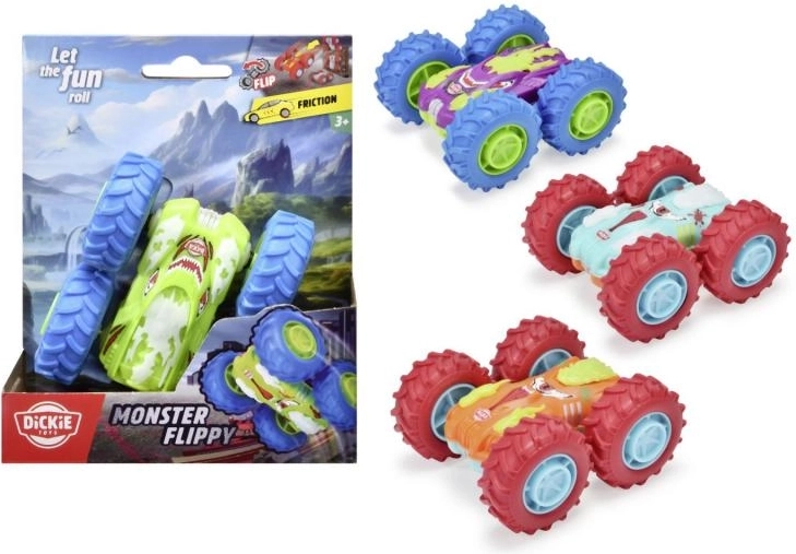 Stunt auto Monster Flippy ar inerces piedziņu, 10 cm, 4 krāsas/veidi