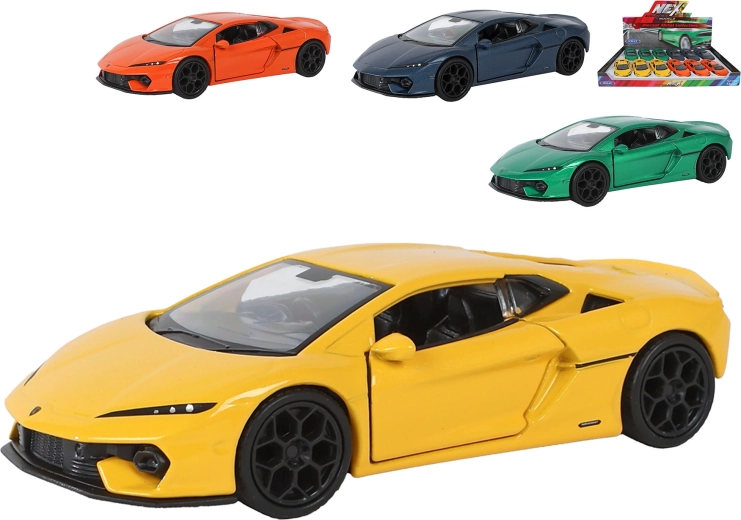 Metal car model Welly Lamborghini Temerario 1:36, 12 cm
