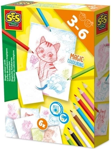 SES Creative Magic Colouring magic coloring cards with crayons
