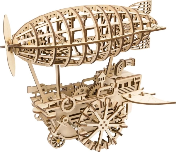 Koka mehāniskā steampunk gaisa kuģa puzle