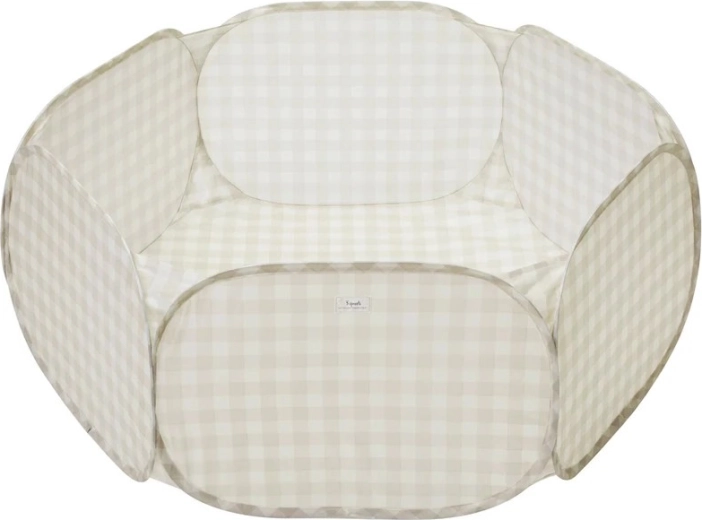 3 Sprouts sausais baseins recycled gingham bēšs