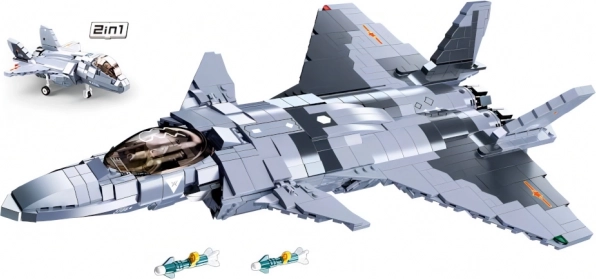 Sluban Model Bricks Chengdu J-20 Fighter Jet