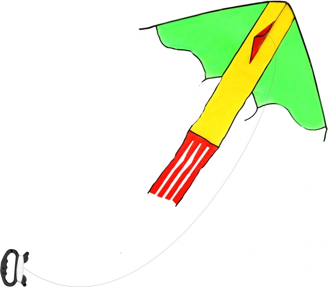 Nylon flying kite 118 × 98 cm with handle
