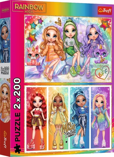 Puzle 2x200 — RAINBOW HIGH varavīksnes lelles