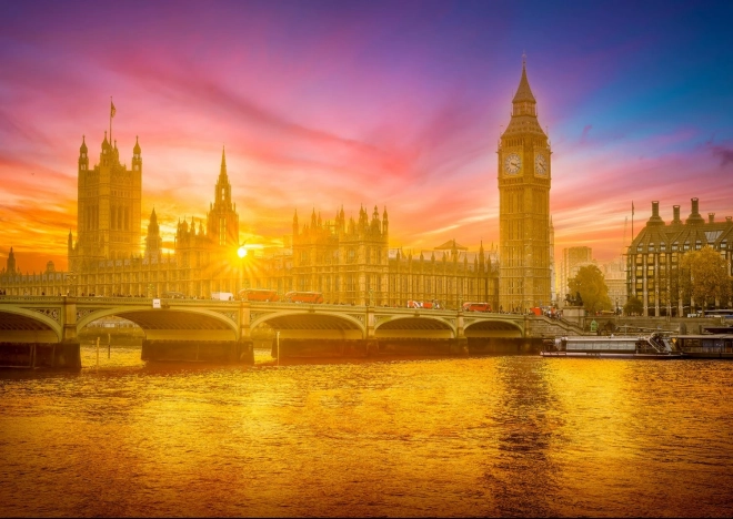 Enjoy puzle Degošā Londona 1000 gabaliņi
