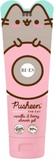 Pusheen The Cat dušas gels un šampūns 2-in-1 ar vaniļas un meža ogu aromātu 240 ml