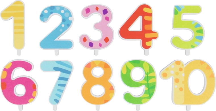 Interchangeable numbers 1–10