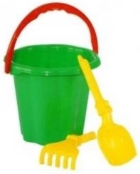 Sand set with bucket, shovel and rake