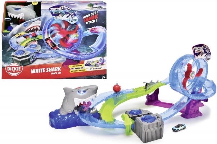 Autotrase White Shark ar cilpu un gaismas efektiem