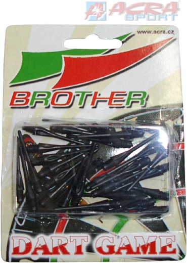 Acra replacement plastic tips for Brother darts, set of 30 pcs