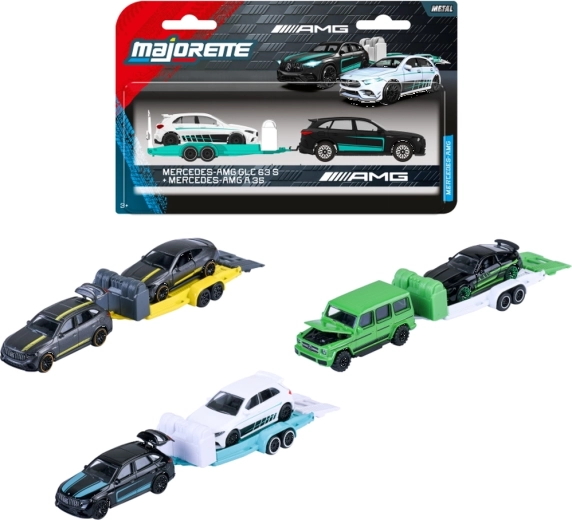 Majorette Mercedes-AMG ar piekabi – metāla modelis ar kustīgām daļām