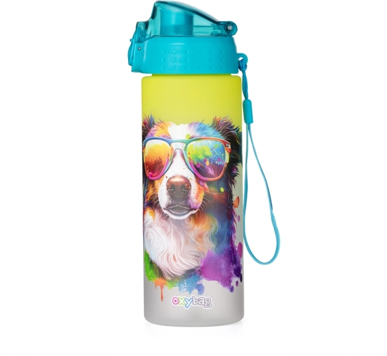 Dzeramā pudele OXY Click 600 ml crazy animals suns