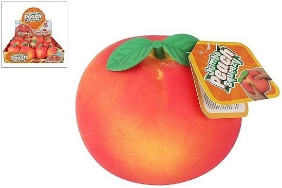 Antistresa saspiežamā bumbiņa persika formā Jumbo 15 cm