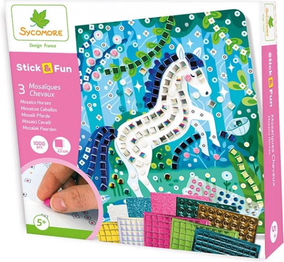 Stick & Fun mozaīka – zirgiņu radošais komplekts bērniem