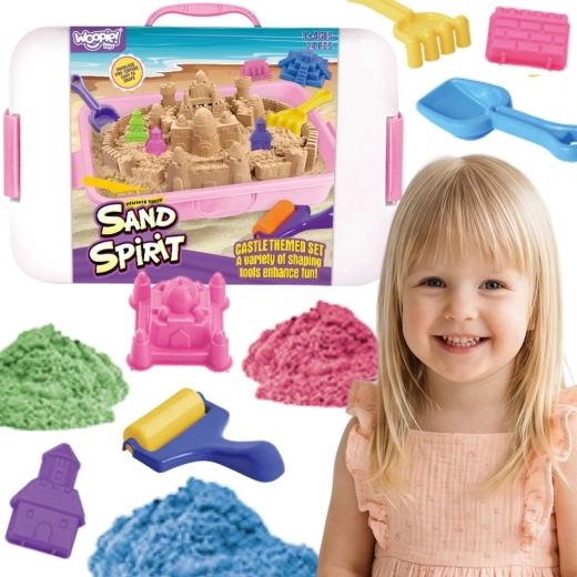 Woopie Sand Spirit kinetic sand – castle & palace set, 24 pieces