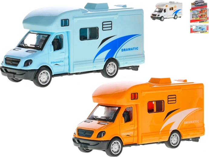Metal caravan 11 cm with pull-back action