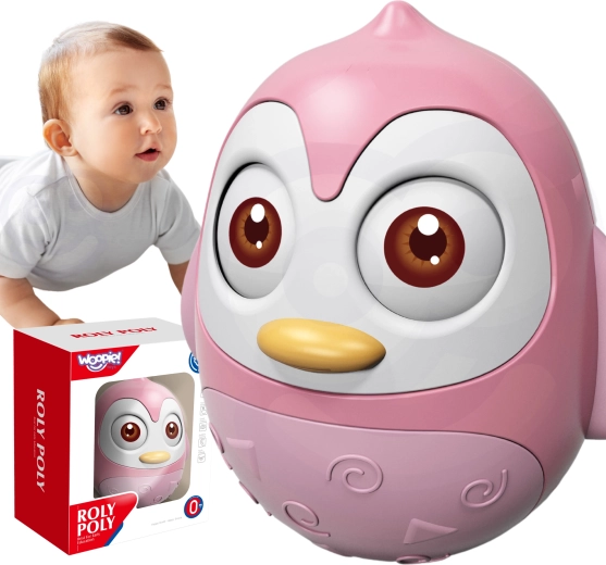Woopie Baby maņu rotaļlieta “Pingvīns” (šūpojošais rullītis)